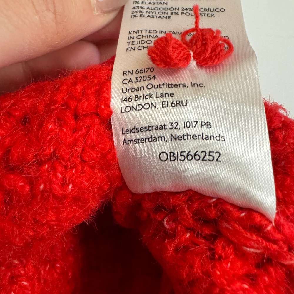 Maeve Anthropologie Sweater Womens XS Red Ribbed‎ Cowl Neck OB1566252 - Picture 7 of 11